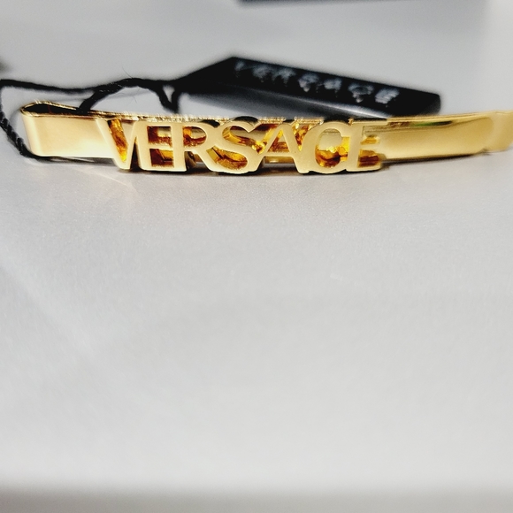 Versace logo lettering hair clip